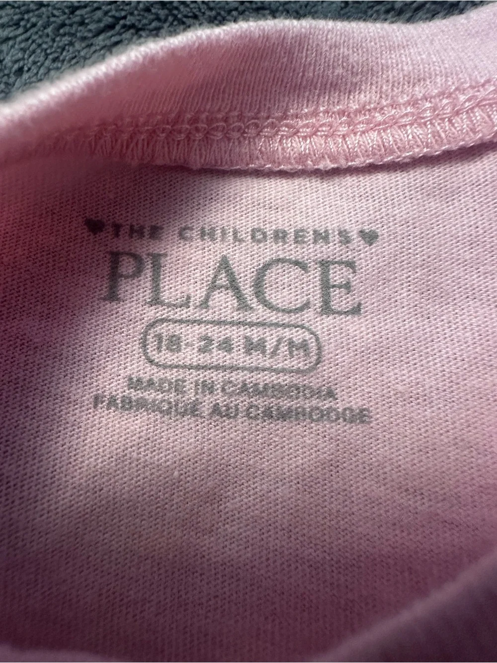 The Children’s Place Pink Glitter LOVE Tee 18-24M
